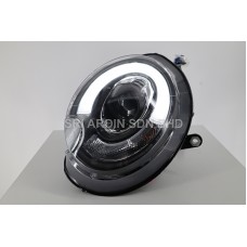 Mini Cooper R56 R57 06-12 Black Projector Headlamp w Bar [ OE Halogen Spec ]